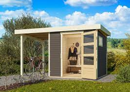 Maybe you would like to learn more about one of these? Karibu Gartenhaus Oburg 2 Mit Anbaudach Terragrau 358 X 217 X 211 Cm Wandstarke 19 Mm