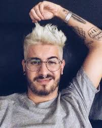 Whitehair Frozen Blond Extreme Jackfrost Men Blonde Hair Men Hair Color Bleached Hair Men