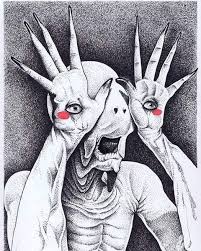 Pale Man From Guillermo Del Toro S Pan S Labyrinth Drawing Illustration Ladyorlando Paleman Guillermodeltoro Labyrinth Art Dark Art Drawings Scary Art