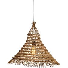 Suspension Fait Main En Palmier Naturel D50cm Drina Suspension Electrifiee Plafonnier Suspension Luminaire