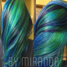 Pinwheel Of Colors Green Hair Blue Hair Pinwheel Hair Color Purple And Green Hair Green Hair
