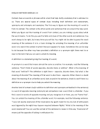 To set free (from a state of being held in check). Doc English Methods Module 2 3 Joseph Mwila Bwembya Academia Edu