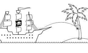 Barco Pirata Para Colorear