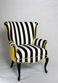 sold can replicate made in the usa black and white striped vintage round wing back chair with yellow velvet striped chair furniture upholstered chairs