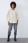 PEPLUM SWEATSHIRT BROWN - 1660/853 Zara