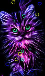 The great collection of neon animal wallpapers for desktop, laptop and mobiles. Download Neon Kitty Wallpaper By Randy03p 6f Free On Zedge Now Browse Millions Of Popular Elegance Wallpa Neon Cat Animal Wallpaper Cute Galaxy Wallpaper