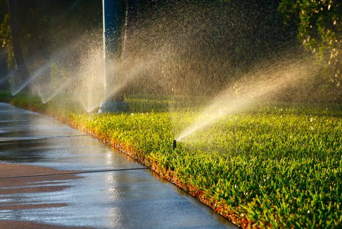 broken sprinkler pipe underground watch pressure patterns