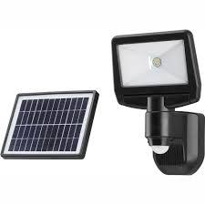 Link2home 900 Lumen Motion Activated Solar Security Light Integrated Led Flood Light Waterproof Dusk To Dawn Photocell Sensor Em Sl700b The Home Depot