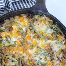 Hamburger Green Bean Casserole With Mushrooms Recipe Green Bean Casserole Bean Casserole Green Beans
