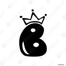 Persons using assistive technology might not be able to fully access information in this file. Vector Vintage Cute Letter B With Crown Princess Element Logo Stock Vector Crushpixel