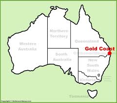 Gold Coast Location On The Australia Map Australia Map Brisbane Australia Melbourne Australia