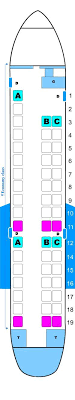 Seat Map Continental Airlines Embraer Erj 145 Map