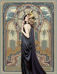 One of the most influential art nouveau artists is alphonse mucha, who was responsible for many iconic pieces during this time. Art Nouveau Art Nouveau Mucha Art Nouveau Illustration Art Nouveau Poster