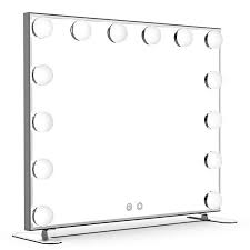 Nitin Lighted Vanity Mirror With Touch Control Design Hollywood Style Makeup Mirrors With Lights T Makeup Mirror With Lights Vanity Mirror Mirror With Lights