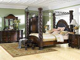 Ashley north shore canopy bedroom set. Ashley Furniture B553 North Shore Traditional King Canopy Bed Frame Bedroom Set 2 887 00 Picclick