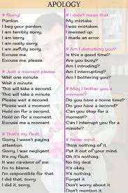 Apology English Phrases English Learning Spoken Learn English Words