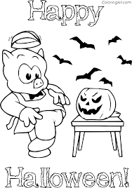 Get them color these free printable halloween pumpkin coloring pages. Happy Halloween With Porky Pig Coloring Page Coloringall