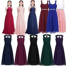 Flower Girls Dress Kids Formal Party Pageant Wedding Bridesmaid Long Prom Dress Ebay Wedding Evening Gown Kids Party Dresses Girls Long Dresses