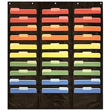 30 Pocket Storage Pocket Chart Hanging Wall File Organizer