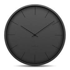Hito modern silent wall clock. Buy Huygens Tone Silent Wall Clock Black Index 25cm Amara