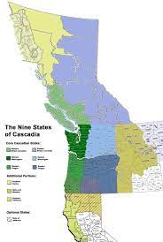 The 9 States Of Cascadia A Proposed Division Of The Pacific Northwest Cascadia Imaginary Maps Illustrated Map