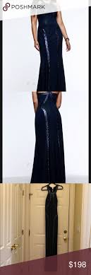 Faviana Gown Faviana Style 9365 Navy High Neck Glitter
