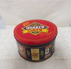 Sale Vintage Quaker Oats Tin Cookie Tin Advertisement Etsy In 2020 Oatmeal Cookie Recipes Cookie Tins Oats Quaker