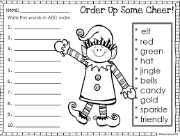 Christmas Printables Freebie Abc Order Christmas Kindergarten Christmas Teaching