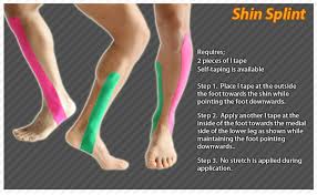 Kinesiology Taping Instructions For Shint Splints Ktape Ares Shinsplints Kinesiology Taping Shin Splints Kinesio Taping