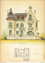 Architecture Nouvelle Maison Bourgeoise Details M R Brandon Architecte 2 Planches 1900 Architecture Drawing Architecture Elevation Architecture Old