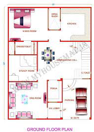 Multi car garage apartment plans with living quarters above. 30 40 House Plan Single Floor With Car Parking Stair Section Is Inside