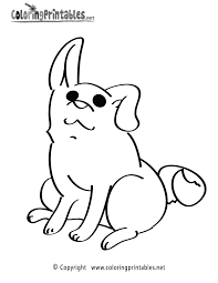 Download or print this amazing coloring page: Puppy Coloring Page A Free Animal Coloring Printable