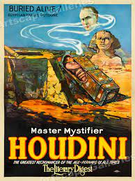 1926 Houdini Vintage Style Magic Poster Buried Alive 24x32 Ebay Harry houdini vintage 1916 magician poster fine art paper giclee print 17x32 in. usd