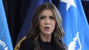 Secretary of Homeland Security Kristi Noem doesn't seem to care about  dressing for the occasion, donning casual wear