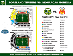 Monarcas Morelia July 3 Copa Verde Seating Map Portland
