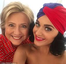 Hillary Clinton's opponents hear her roar with Katy Perry before Democrat  dinner