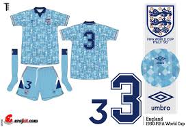 England's new red change kit was farcically launched in paris at a concert by kasabian in february 2010, where it was met, understandably by a the introduction of a new change kit in the summer of 2011 in two shades of blue attracted even more criticism and was accompanied by a goalkeeper's kit. England 3rd Kit For The 1990 World Cup Finals Football Fashion Champions League Logo Football Uniforms