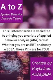 A To Z Applied Behavior Analysis Terms By Alldayaba Applied Behavior Analysis Behavior Analysis Challenging Behaviors