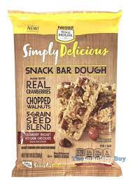 Nestle Toll House Simply Delicious Cranberry Walnut With Dark Chocolate Snack Bar Dough Jpg Yummy Snacks Oats Snack Snacks