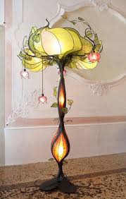 Art Nouveau Inspired Glass Lamp Lighting Lamps Wall Lamps Floor Lamps Bedsides Lamp Table Lamps Penda Art Nouveau Lamps Art Nouveau Lighting Flower Lamp