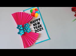 How to make new year 3d pop up card/handmade easy greetings card for happy new year 2020. Video New Year Greeting Card