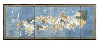The world map acts as a representation of our planet earth, but from a flattened perspective. Edo Period 18th 19th Century 2 A Map Of The World And A Map Of Japan Mutualart