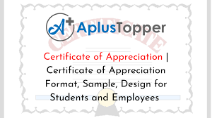 This certificate is to claim no objection upon mr. Certificate Of Appreciation Certificate Of Appreciation Format Sample Design For Students And Employees A Plus Topper