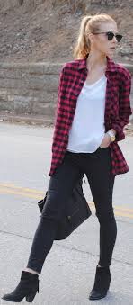Black And Red Checkered Shirt Outfit Something Is New By Czech Chicks Checked Shirt Women Plaid Shirt Outfits Casual Outfits