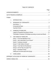 A Performer's Guide to John Musto's Penelope: A Cycle of Seven Songs for  Soprano and Piano