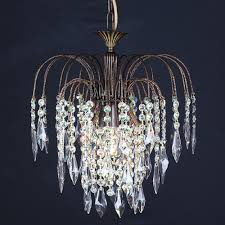 Shop the latest brass crystal chandeliers and choose from top modern and contemporary designer brands at ylighting. Starlite Shower Flush 1 Light Crystal Chandelier In Antique Brass Modern Chandelier Crystal Chandelier