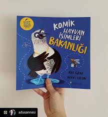 domingo cocuk repost adusannesi bol kikirdamali bir kitapla karsinizdayim kitaptaki hayvanlara komik isimler konulmus zamaninda ve bu hayvanlar durumdan rahatsiz bir sekilde solugu komik hayvan isimleri bakanligi nda aliyorlar bakanlikta itiraz