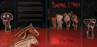 Ilustrasi Animal Farm dengan latar era modern
