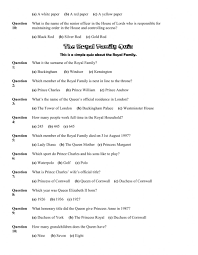 15, 2021 from pop culture to geography, see how you fare against these challenging trivia questions. English Parliament And Royal Family Quiz Worksheet