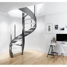 Escalier hélicoïdal colimaçon, marches en bois, rampe reling en inox. Escalier Colimacon Taina L Escalier Contemporain